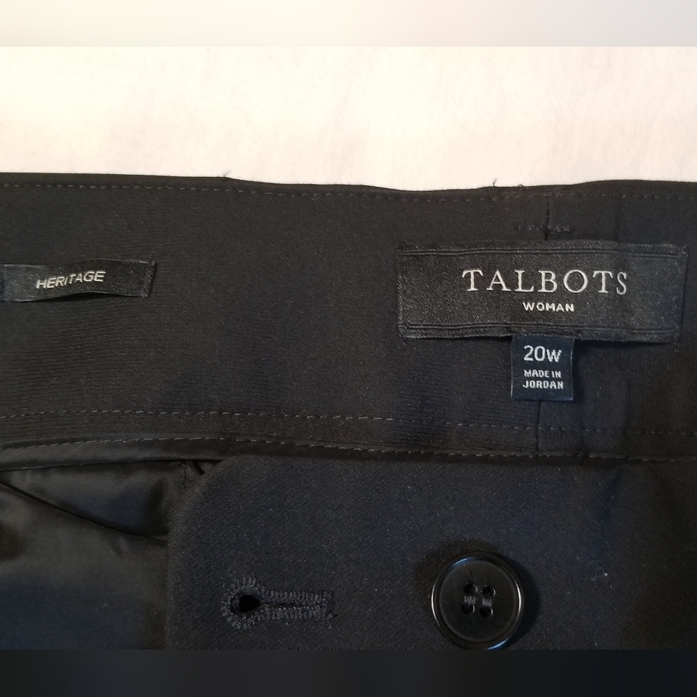 Talbots Woman NWOT Heritage style Black Straight Leg Pants Size 20W - Picture 7 of 9